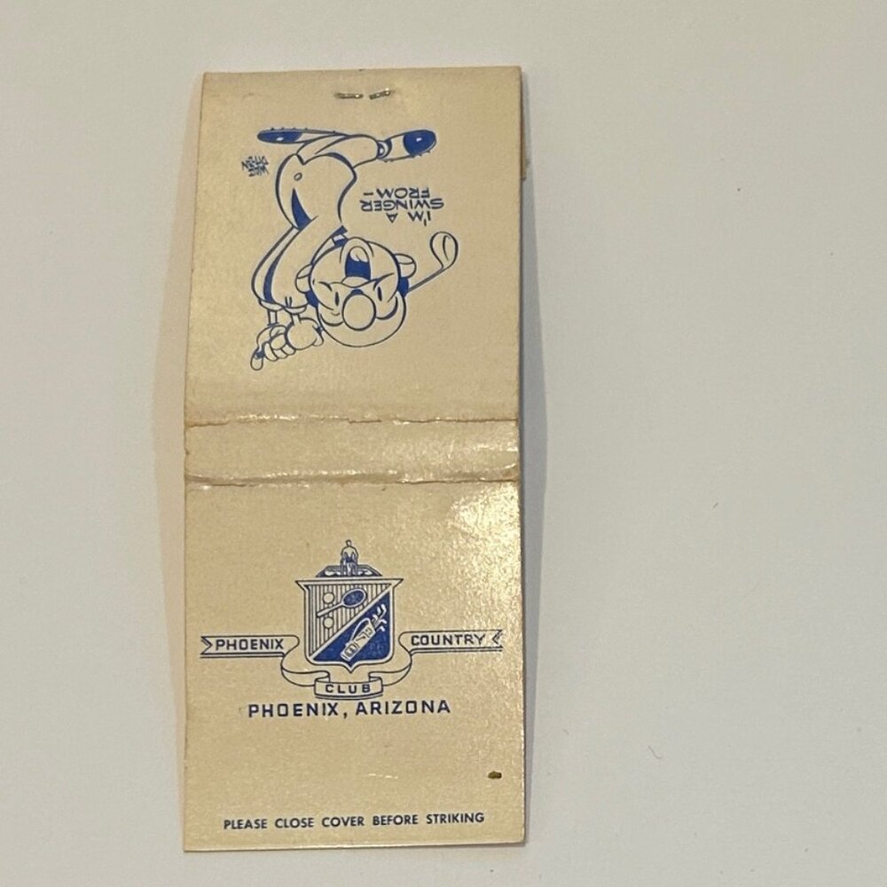 Phoenix Country Club Matchbook VINTAGE